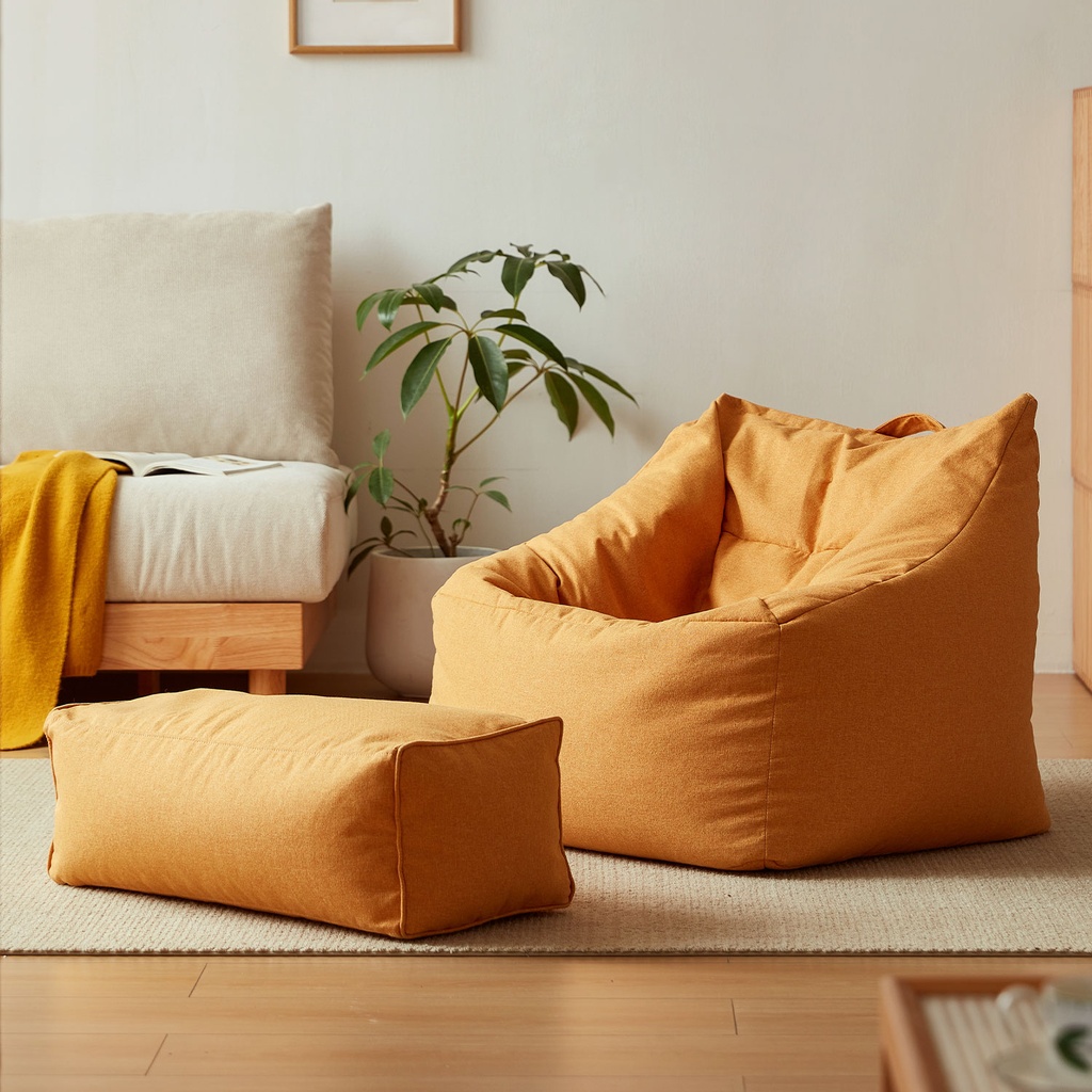Pouf Evan naranjo + ottoman