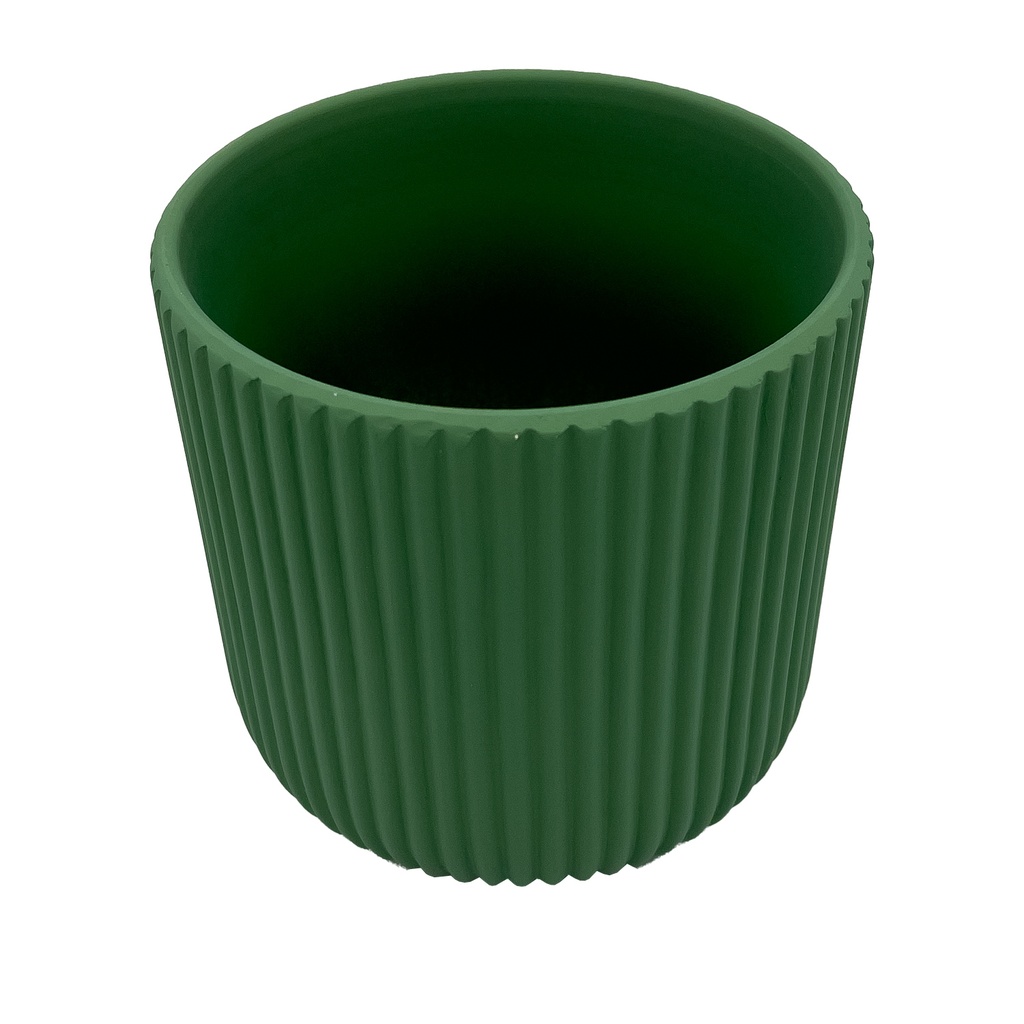 Macetero ranurado menta 14cm
