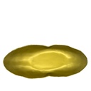 Fuente dorada 36x17cm