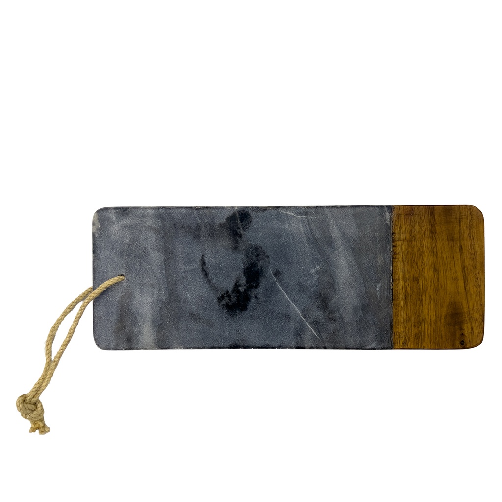 Tabla madera mármol gris 12x33x2cm