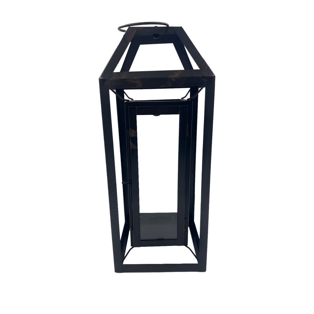 Farol metal vidrio 16x16x41cm