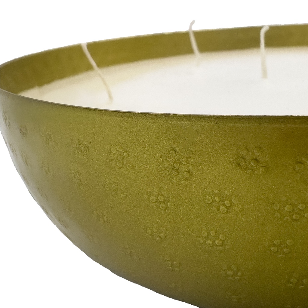Vela con bowl dorado 20cm