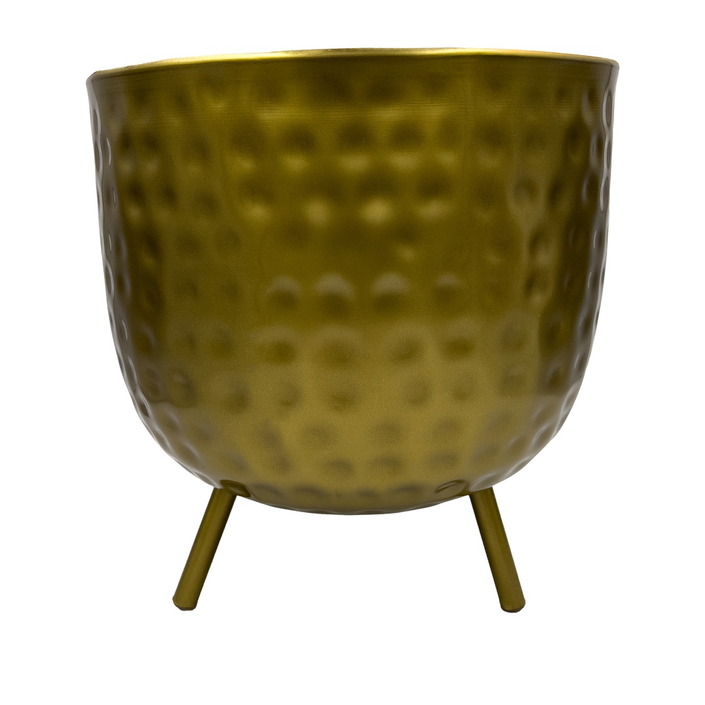 Macetero dorado pedestal 25x25x27cm