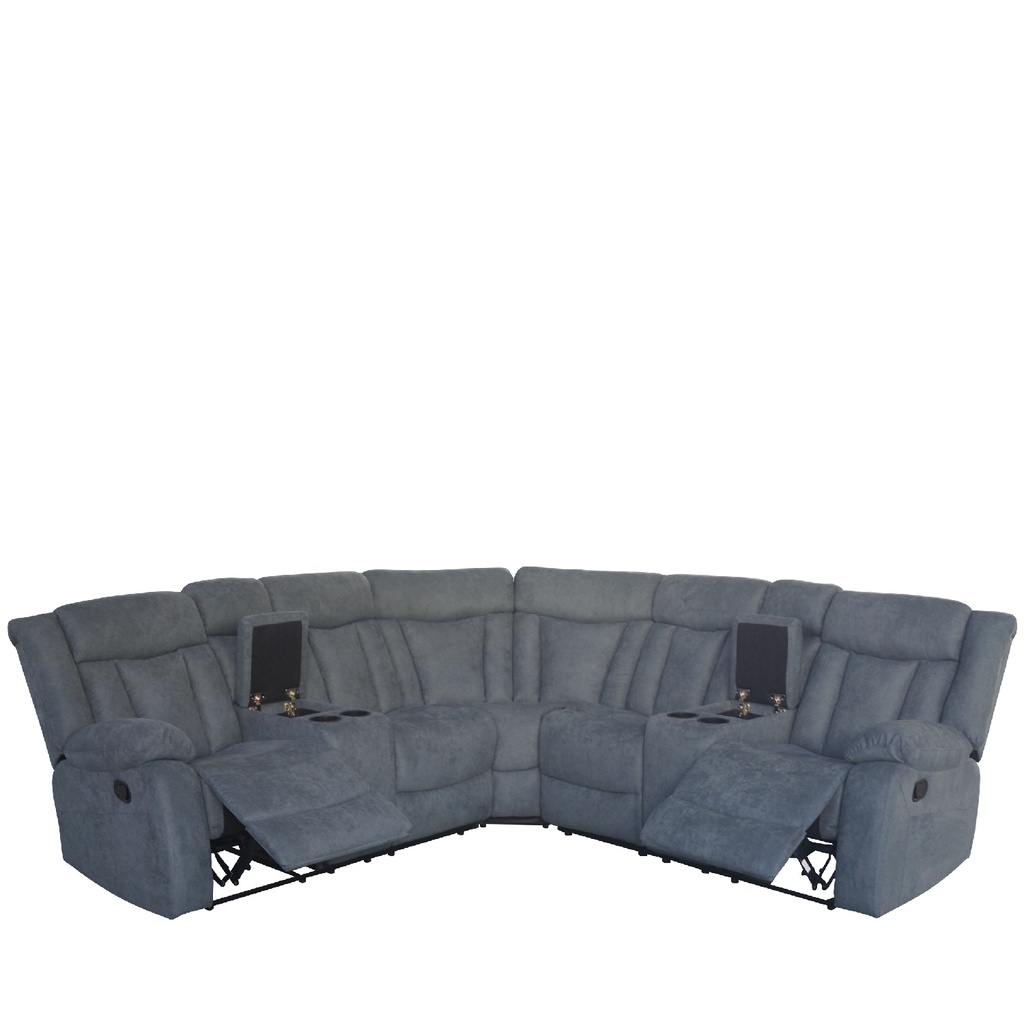 Sofá seccional reclinable Houston gris
