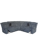 Sofá seccional reclinable Houston gris