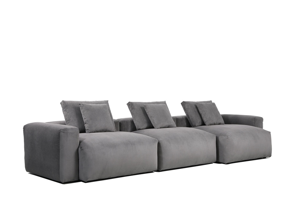 Sofá modular derecho Dante gris