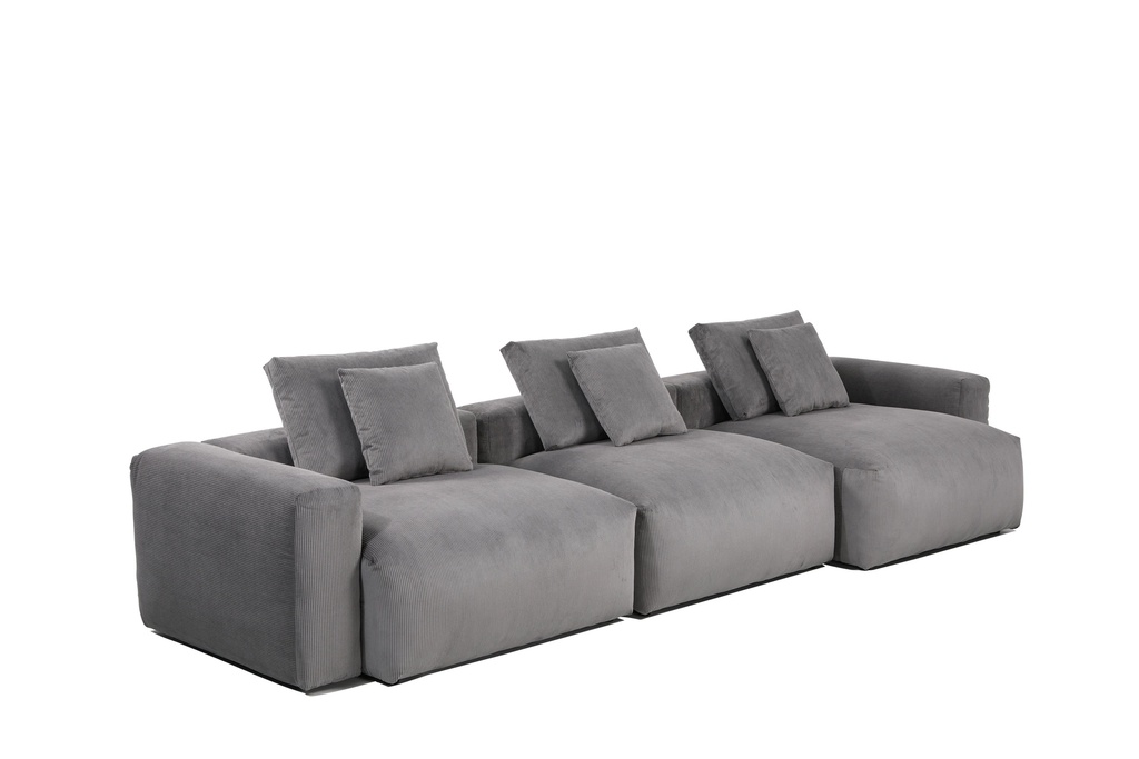 Sofá modular derecho Dante gris