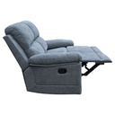 Sofá reclinable 2 cuerpos Mark gris