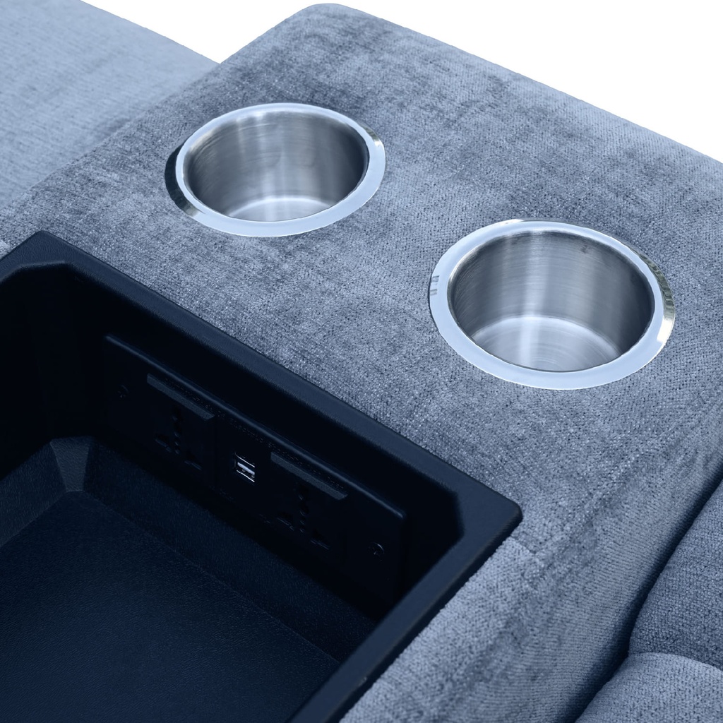 Sofá modular reclinable Connor gris
