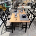 Juego Comedor 4 sillas Jackson café- negro