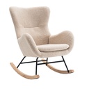 Silla mecedora Corinna beige