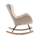 Silla mecedora Corinna beige
