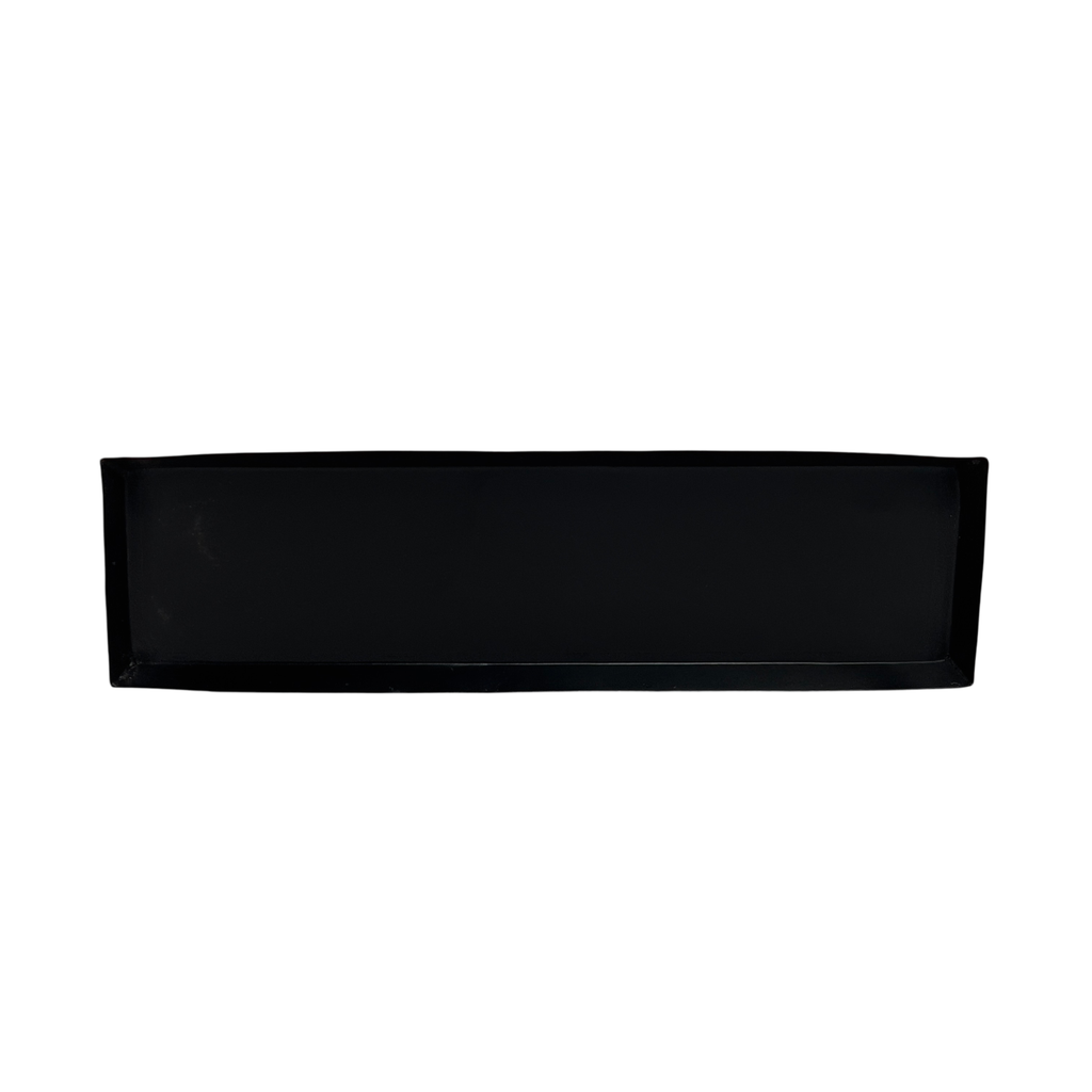 Bandeja metálica negra 45x12x2cm