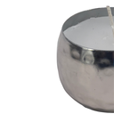 Vela con bowl plateado 7cm