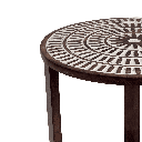 Mesa lateral madera tallada 38x38x46cm
