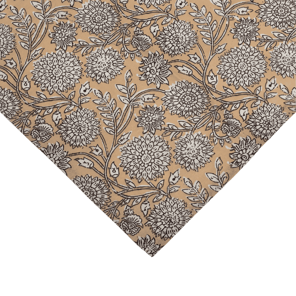 Mantel flower print crudo 150x250cm