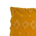 Cojín algodón textura amarillo 30x50cm