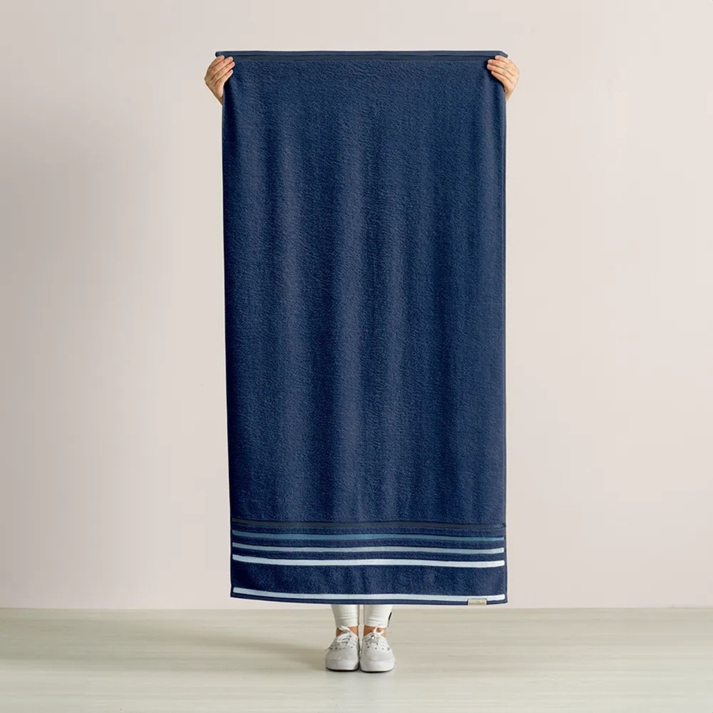 Toalla de baño Lumina 500gr 86x150cm Azul Marino/Azul