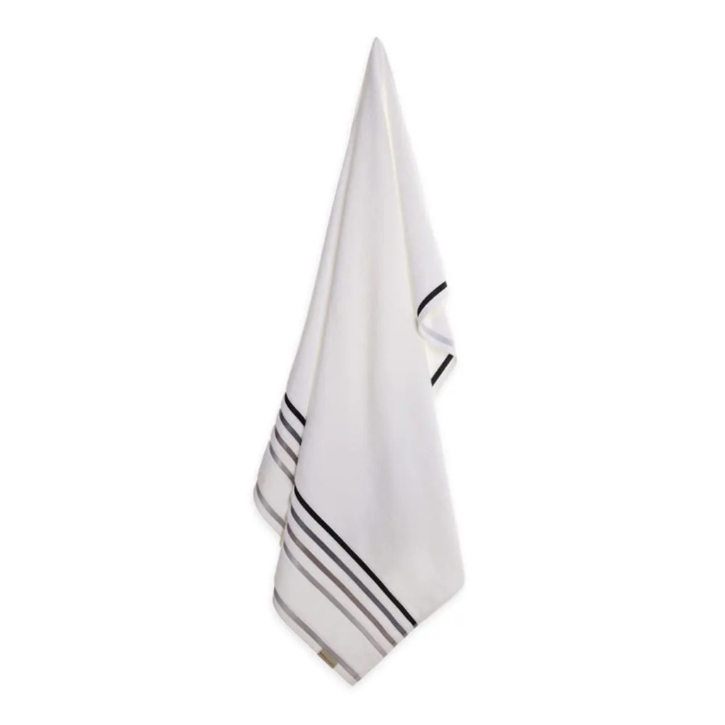 Toalla de baño Lumina 500gr 70 x 140 cm Blanca/Gris