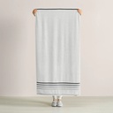 Toalla de baño Lumina 500gr 86x150cm Blanca/Gris