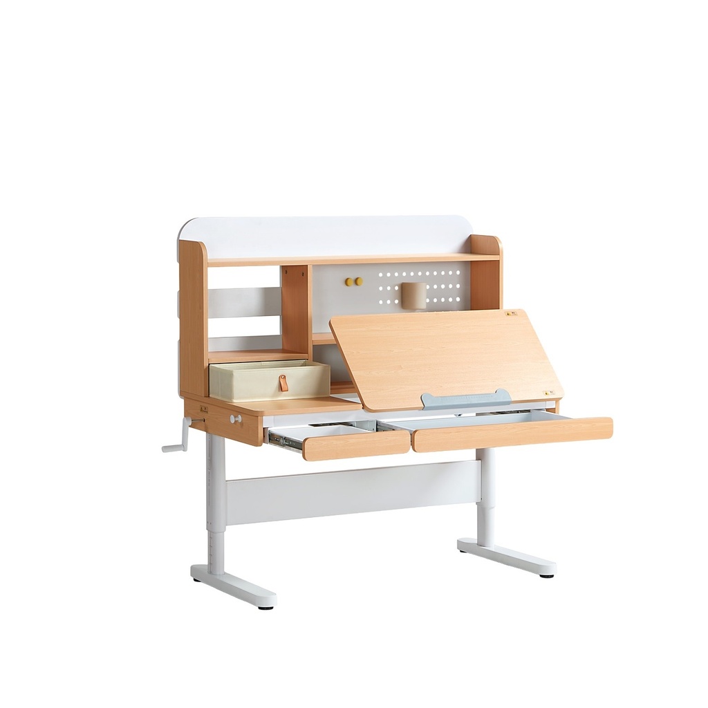 Escritorio con organizador 134x61x112 blanco-madera
