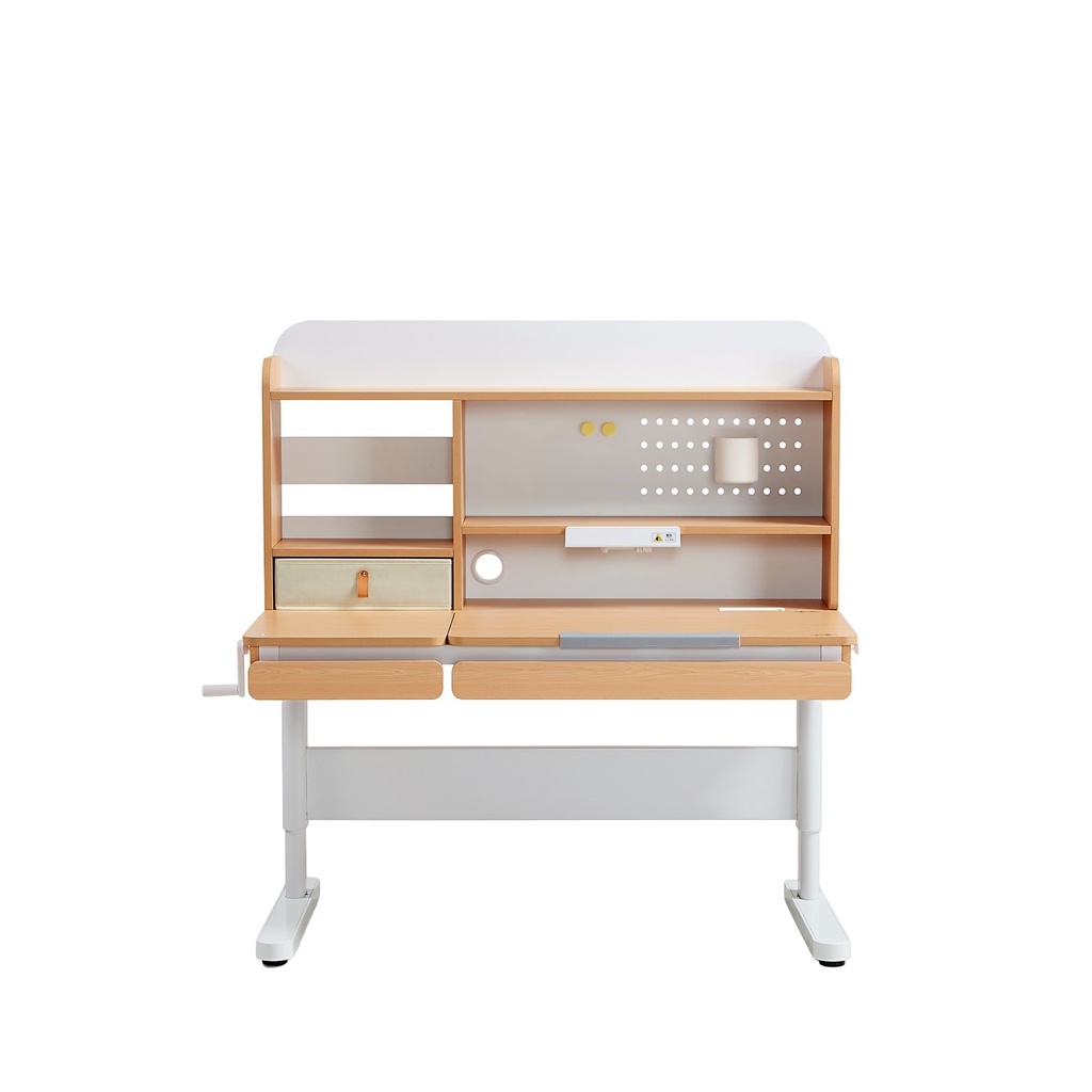 Escritorio con organizador 134x61x112 blanco-madera