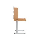 Escritorio con organizador 134x61x112 blanco-madera
