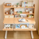 Escritorio con organizador 134x61x112 blanco-madera