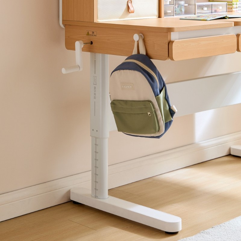 Escritorio con organizador 134x61x112 blanco-madera