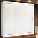 Closet Lyon 3 puertas 2 cajones blanco
