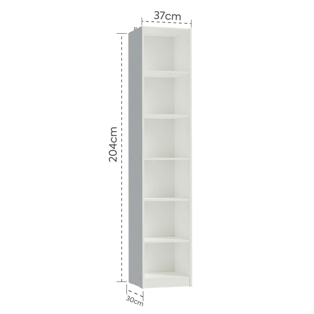 Librero Novara 6 niveles blanco