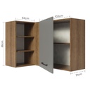 Aéreo esquinero Agata gris 1 puerta 102cm