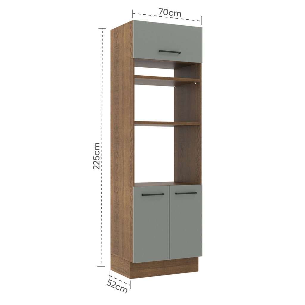 Mueble horno Agata gris 70cm