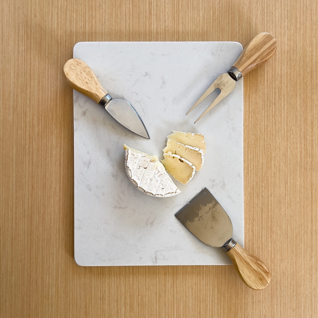 Tabla con utensilios queso 25x20cm