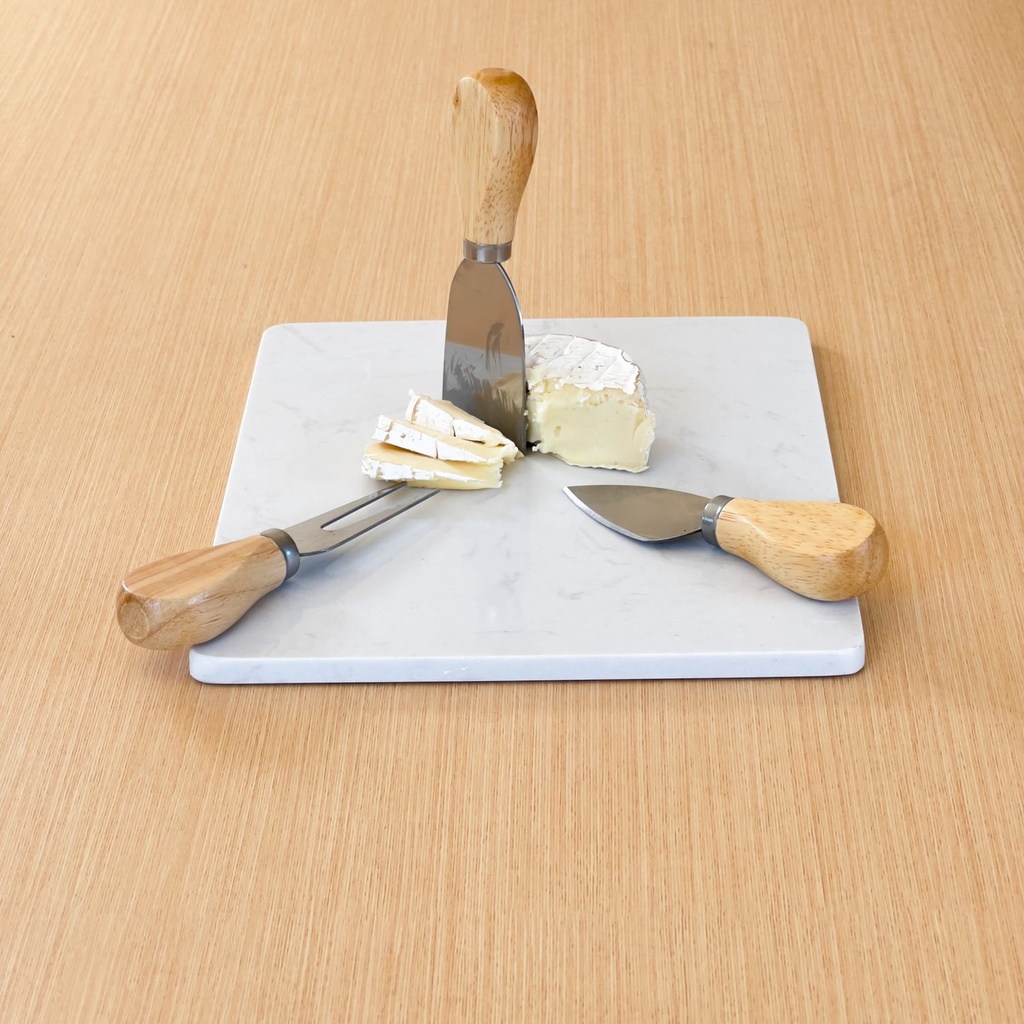 Tabla con utensilios queso 25x20cm