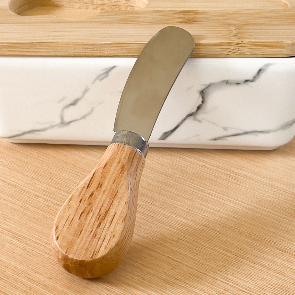 Mantequillero con cuchillo 15x10x7cm