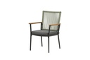 Juego comedor terraza 6 sillas Concord gris oscuro