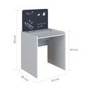 Escritorio infantil con Silla Le Petit blanco-azul