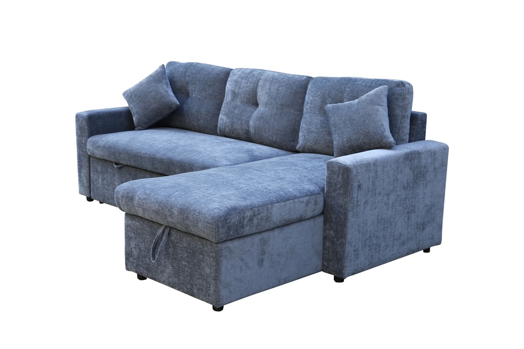 Sofá cama 3 cuerpos James azul