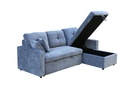 Sofá cama 3 cuerpos James azul