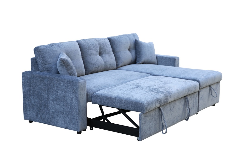 Sofá cama 3 cuerpos James azul