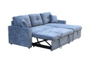 Sofá cama 3 cuerpos James azul