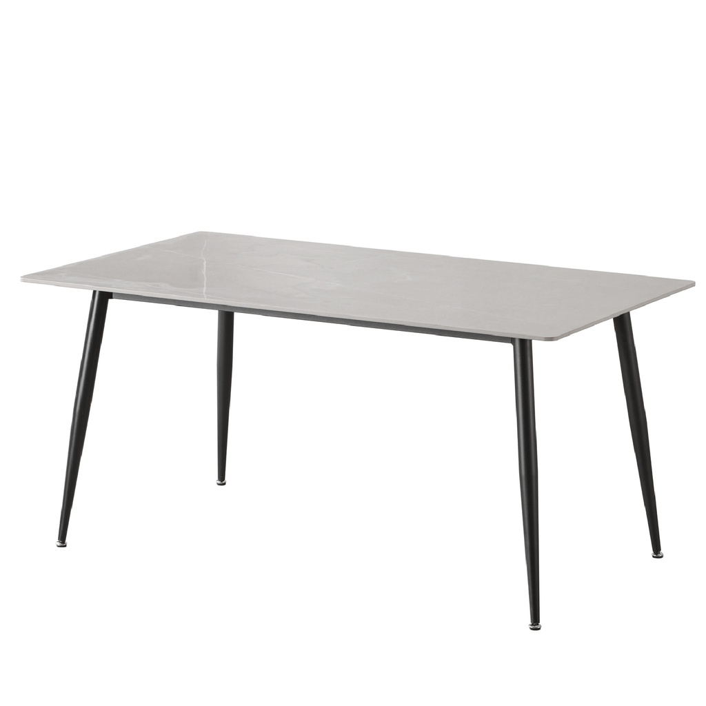 Mesa comedor 4 puestos Khissa gris mate