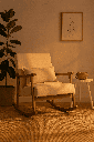 Silla mecedora Jane beige