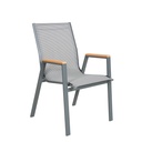 Juego comedor terraza 6 sillas Erie gris