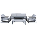 Juego living terraza Elgin gris 3-1-1-1