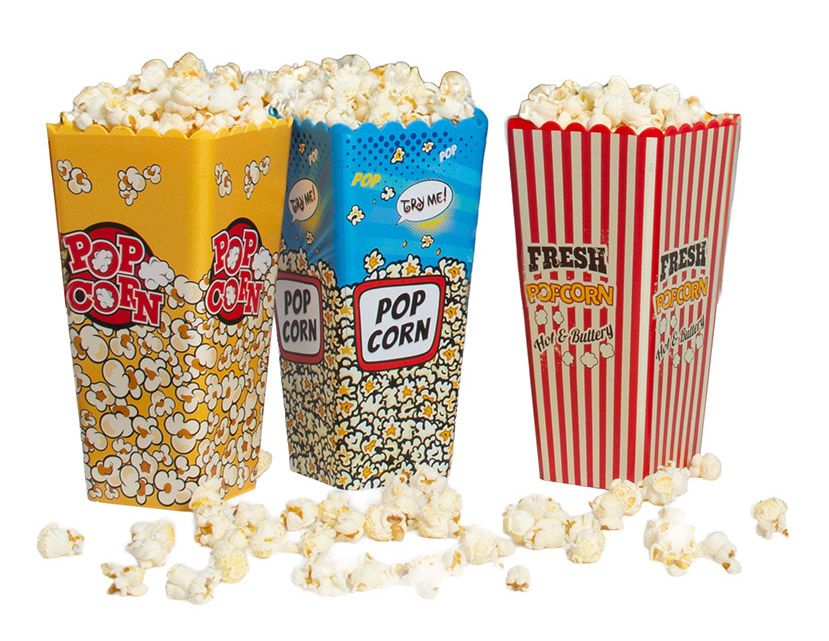Contenedor plástico de popcorn amarillo 1,3lt