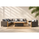 Juego living terraza seccional Ámbar 4 pzas