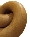 Adorno madera doble 14x19cm Tostado