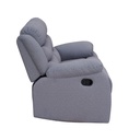Sofá reclinable 2 cuerpos Boston gris oscuro